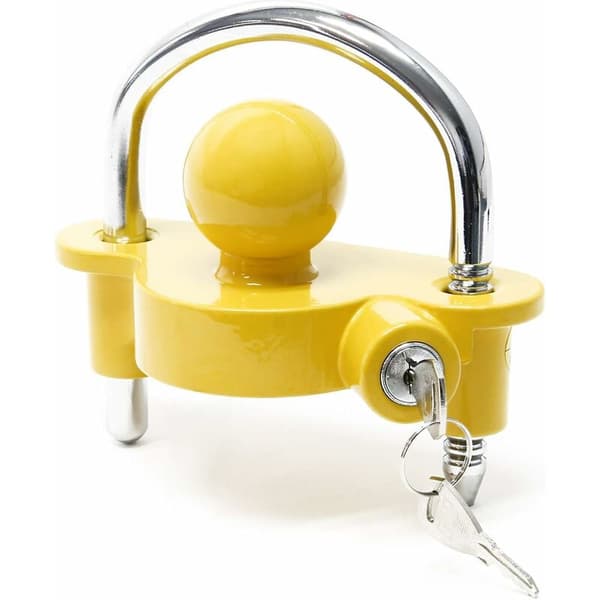 Trailer Anti-Theft Lock med Ring Security Padlock för Husvagn 50mm Hitch Head Entry