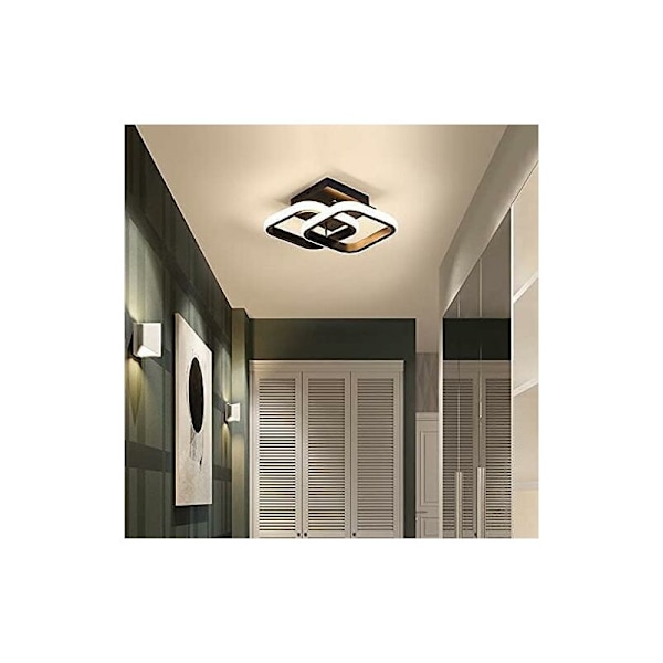 Modern Taklampa 3000k-6000k Justerbar Armatur för Matrum, Kök, Sovrum, Hall, Kontor (Svart)
