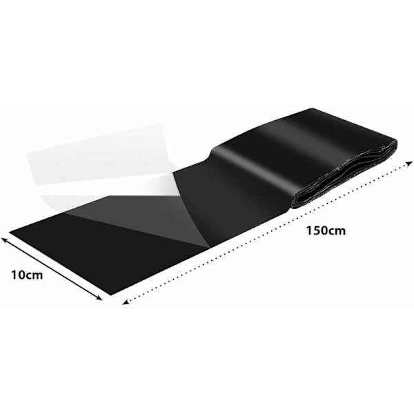 Vattentät svart tejp (10cm x 150cm) för reparation av pooler och rör (nödreparationstejp/självhäftande tätningstejp för undervattensförsegling