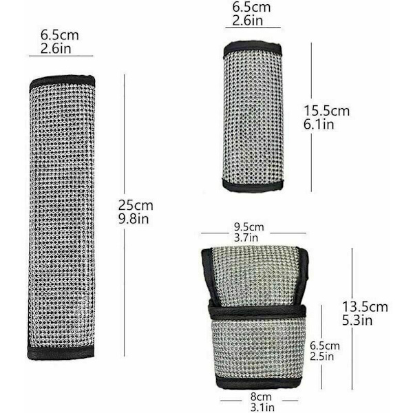 Bling Bling Girly Car Gear Shift Deksel - Krystall Girskift Dekor Tilbehør