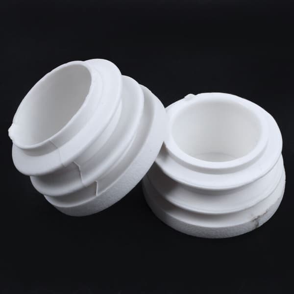 4 stk 19 mm diameter plast endehette plugg rør rør innlegg bung hvit