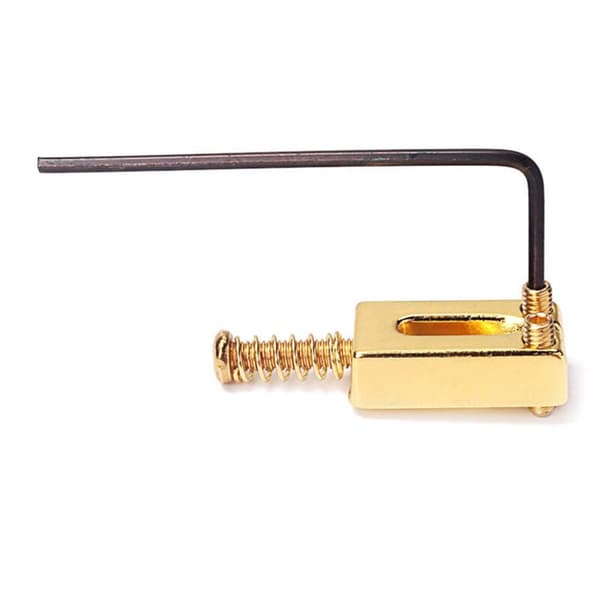 Gitarbro Rectangular for Elektrisk Strat Tele Utskifting, Gull (Pakke med 18)