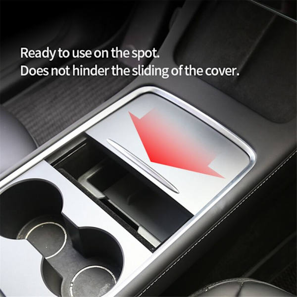 Til Model Y 3 2021-2023 Bil Midterkonsol Armlæn Opbevaringsboks Organizer Transparent Interiør Tilbehør