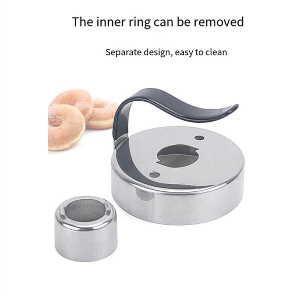 Rustfritt stål Donut Form Kakeform Multifunksjonell Donut Ring Fondant Kjeks Muffins Maker Bakeware 6Pack
