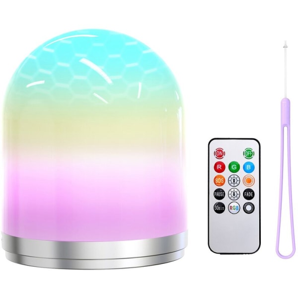 Kreativ nattlampa Baby Led Ögonskydd Sovljus Rgb Fjärrkontroll Färgglad Nattlampa Presentljus