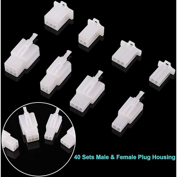 380stk Automotive Connector Kit 2.8mm 2 3 4 6 Pin Automotive Electrical Wire Connector Kit til Motorcykel Motorcykel Bil Lastbil Scooter Elektriske Både