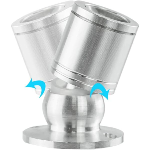 LED Downlight Mini Inbyggd Spottaklampa 1W med Drivdon 100-265V AC för Hem/Smyckeskåp/Vardagsrum 10st (Silver, Varmvit)