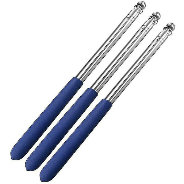 1,2 m Retractable Guide Flaggstang Blå Rustfritt Stål Undervisning Pekepinne
