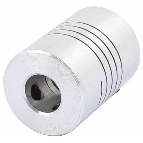 6mm til 8mm Akselkobling 25mm Længde 18mm Diameter Skridtmotorkobling Aluminiumlegering Konnektor til 3D-printer DIY CNC-maskine Encoder