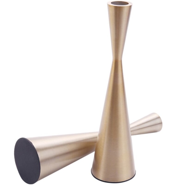 Tilspidset lysestage, metal, timeglas, passer til standard lysestage diameter