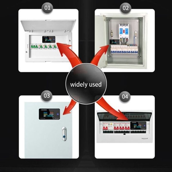 AC Voltmeter 50-300V Amperemeter KWS Powers Energimåler LED Digital Wattmeter AC Elektrisk Måler (Med Split Transformer)
