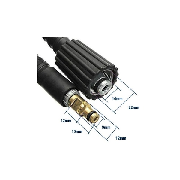 15m Høytrykks Fleksibel Forlengelsesslange Forsterket Hurtigkobling for Karcher K2 K3 K4 K5 K6 K7