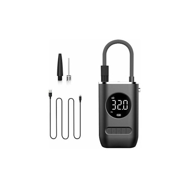 Kannettava Ilmakompressori, 150 PSI Mini Sähköinen Pyörän Pumppu Digitaalisella Näytöllä ja LED-Valolla, 4000 mAh Akku, Langaton Auton Rengaspaineen Nostin Moottoripyörälle