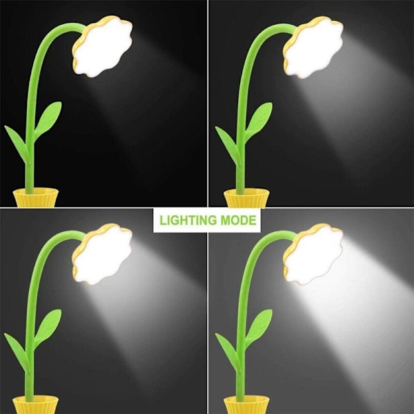 Børnelampe, Genopladelig Skrivebordslampe, Øjenbeskyttelse, Tryksensor, Bordlampe, Justerbar Sengelampe med Penneholder, Gul