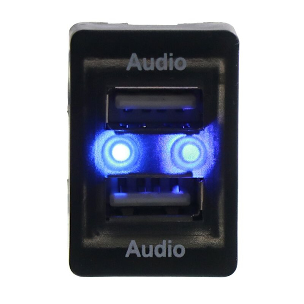 Auton USB-ääniliitäntäsovitin, kaksoisliitäntä, sopii Yaris-autoon