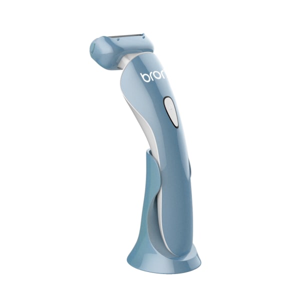 Elektrisk barbermaskin for kvinner - Bikinitrimmer - Kroppshårfjerning for ben og armhuler - Oppladbar våt og tørr smertefri trådløs med LED-lys, blå