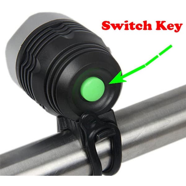 80 Lumen Interface Q5 LED Sykkel Frontlykter Hodelykt Modus 3 Svart