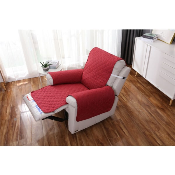 1 Seater Relax Armchair Cover, Vanntett Recliner Beskyttelses Sofa Deksel for Soverom（Rød 55×200）--