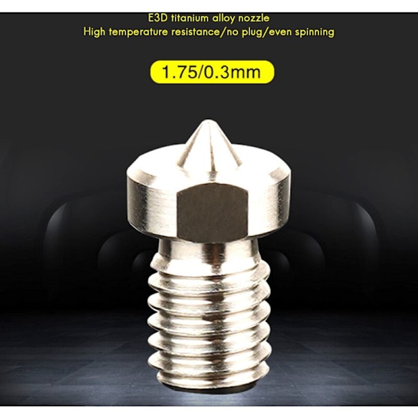 5 stk 0,3 mm/1,75 mm Titanium Legering Dyser Ekstruder Print Hoved til 3D Printere Motor Koblinger