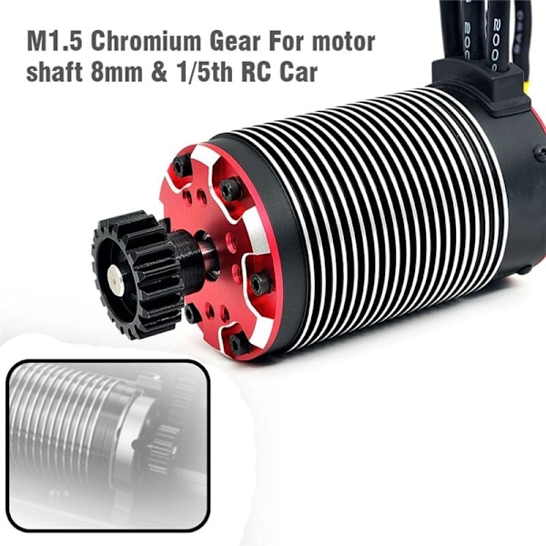 1 kpl moottorin hammaspyörä M1.5 8mm 16T hammaspyörä 1/5 1/6 RC-autoon RC 55 56 -sarjan moottoriin harjaton moottori