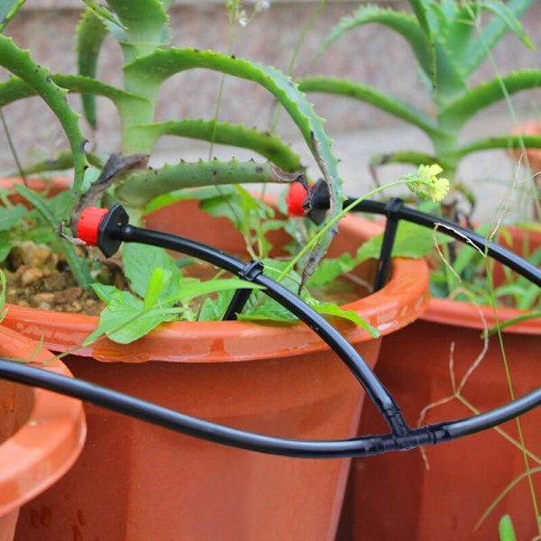 Sprinkler T-Slange Barb Slangefitting T-forbindelsesstykke Dryp System Til Terrasse, Græsplæne, Have Og Landbrug 100 stk