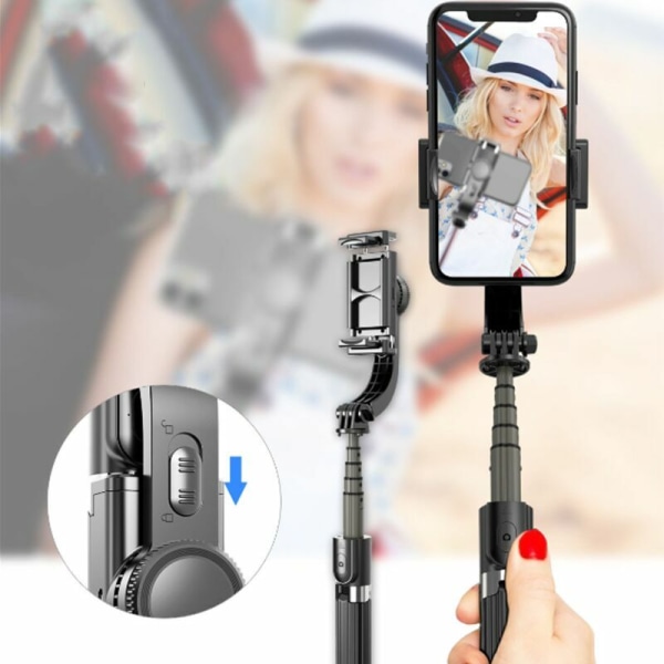 1-pakke 34\" mobiltelefon selfie-pinne stativ, alt-i-ett smarttelefonstativ med Bluetooth-fjernkontroll, uttrekkbar telefonstativ for iPhone og Android-telefoner