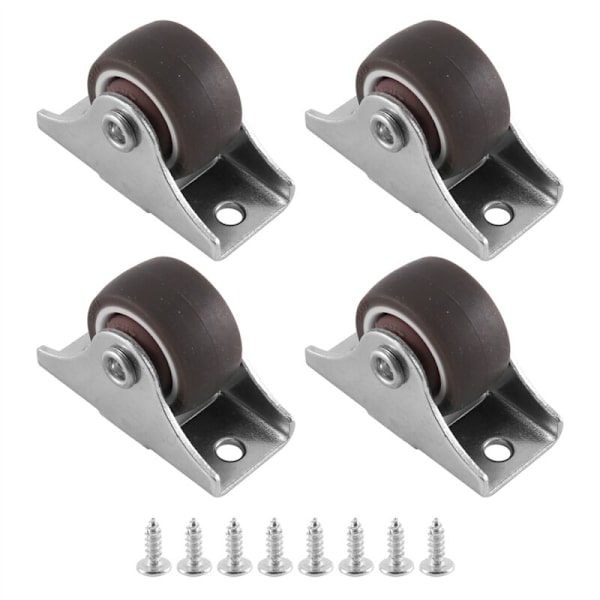 4 st Mini Möbler Hjul Små 25mm Fasta Hjul Riktning Rörliga Hjul Rörliga Hjul för Möbler