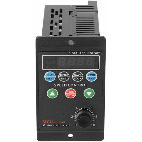 Frekvensomformer for trefasemotor med enfaseinngang 220V - 4-sifret digitalt display - flerfarget type