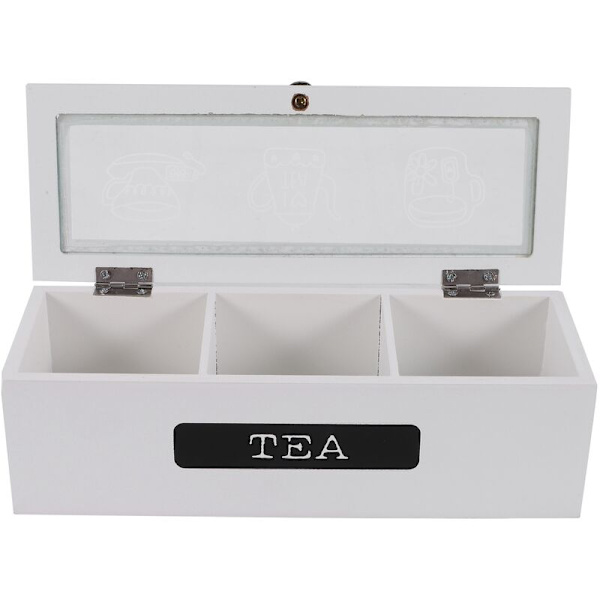 3 fack system te påse förvaringslåda arrangör te låda arrangör trä socker paket behållare