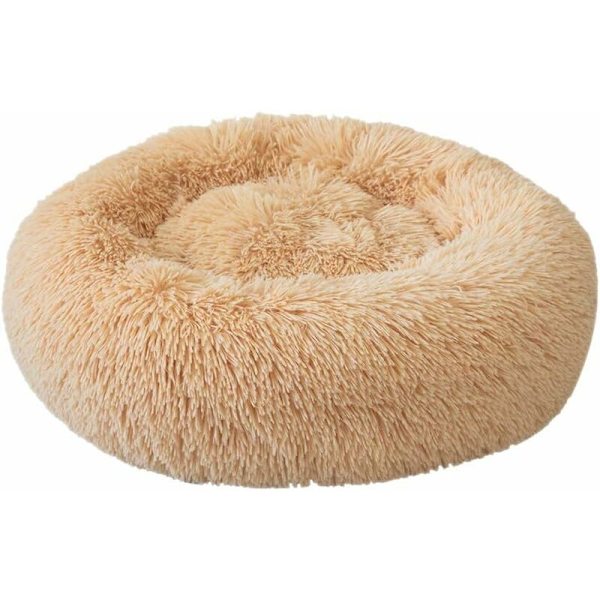 Kattsäng Hundbädd Rund Mjuk Husdjursbädd Donut Hundbädd Bo Djupt Sömn Husdjur Tjock Madrass Hundbädd Lämplig för Katt Valpar Kattunge Små Husdjur --- 70CM