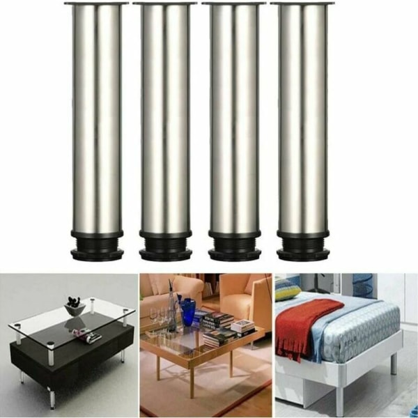 Thick Stainless Steel Adjustable Furniture Legs Furniture Legs TV Cabinet Support Legs Rounded Sofa Legs Furniture Accessories Feet-50300mm,4pcs
