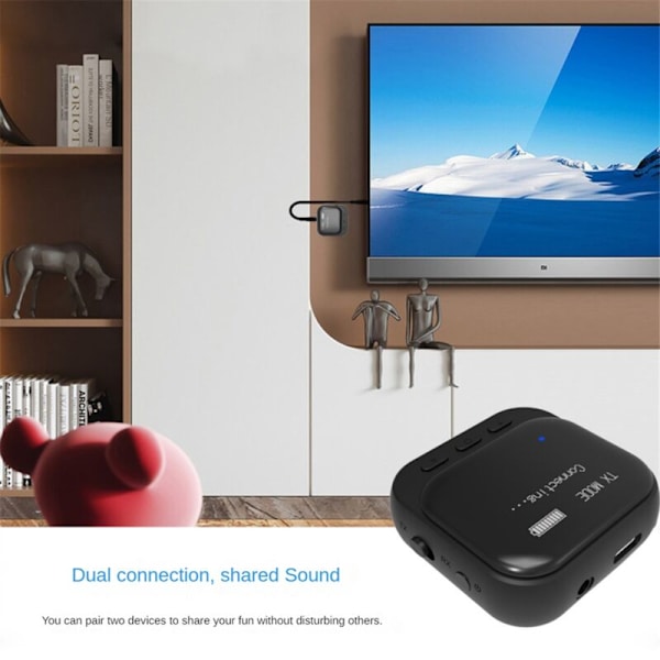 Bluetooth 5.2 skärm Bluetooth-mottagare 2 i 1 Bluetooth-sändare mottagare bärbar 3,5 mm bil Bluetooth-mottagare