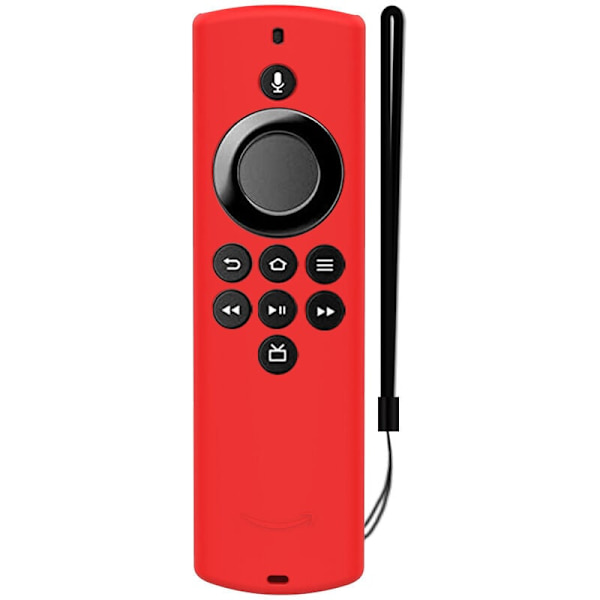 Fjärrkontrollskyddsfodral för Alexa Key Bärbar Dammtät Skydd Silikonhud för Fjärrkontroll Röd