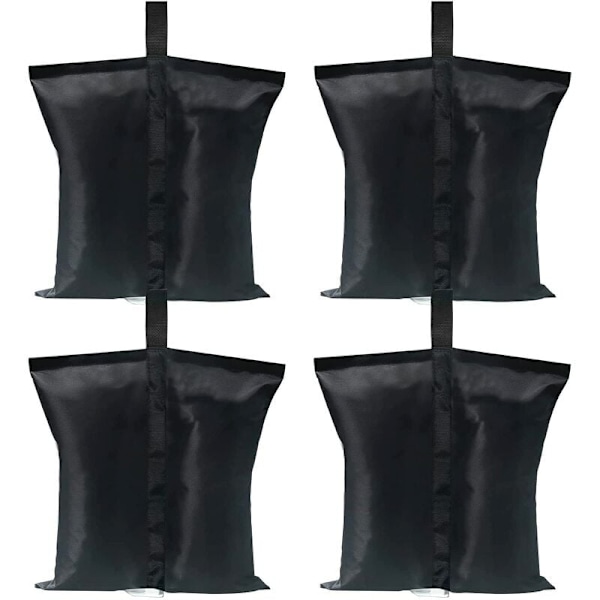 Set med 4 sandsäckar för tält, PVC, 7-9KG, svart