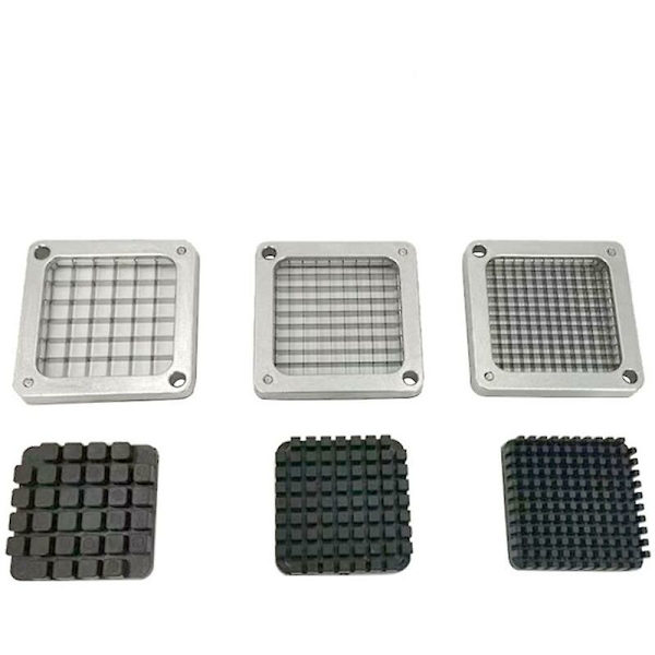 Fry Cutter i rustfritt stål + 3 bladstørrelser Fry Cutter deler stekte poteter (12,7 mm)