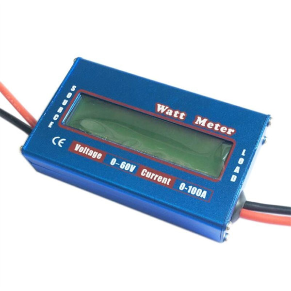 DC 60V 100A WATT Meter Power Analyzer Solvind Analyzer LCD Digital Strømmåler DC Power Analyzer