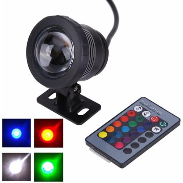 10W Swimmingpool Lys med Fjernbetjening 4 Tilstande RGBW IP68 85-265V LED Spot Akvarium Undervandslampe Nedsænkelig Belysning Projektor Udendørslampe