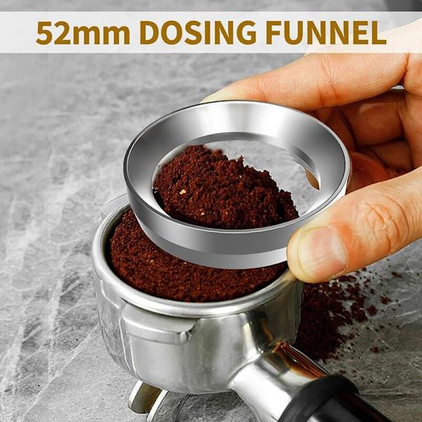 51mm Kaffe Tamper og Espresso Fordeler, 51mm Rustfrit Stål Espresso Doseringstragt Sæt, Dobbelt Hoved Kaffe Nivellering
