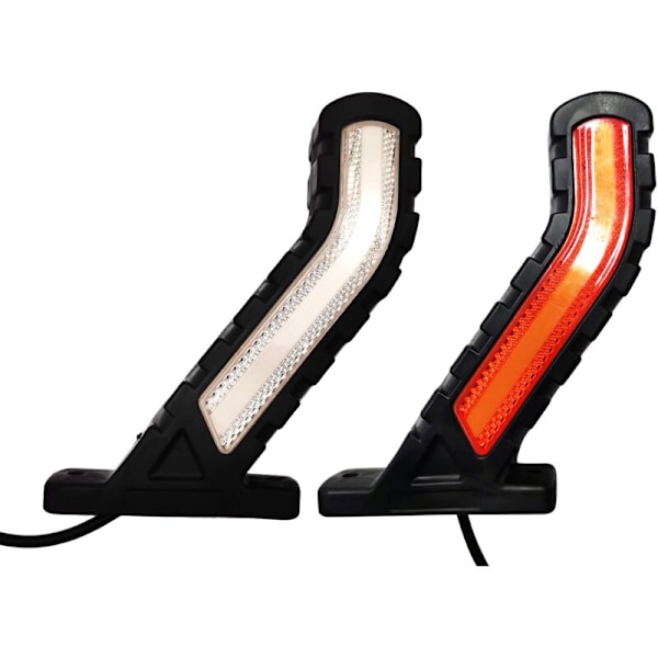 2 stk. Vanntett Tilhenger LED Side Marker Belysning Kontur Lastebil Lys Stalk Side for 24V