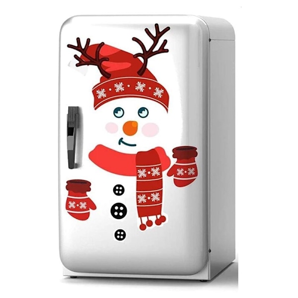 Cartoon Snowman Jul Kylskåpsmagneter Skåp Roliga Dekaler Söta Kök Garage Semester Dörr Dekor