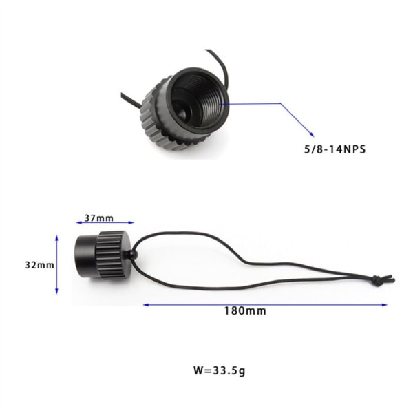 Sukellusvarusteiden kierteitetty pölysuoja Din 5/8-14NPS Pölysuoja Säiliöventtiilin suukappaleen lisävarusteosa Musta