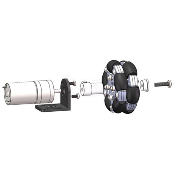 2 stk. Serie 58mm Plast Omnihjul for Robot Servo Omnihjul 14135