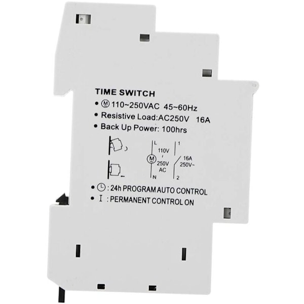 Tidsswitch Mini Power On Hög Precision 1P Rail Intelligent Timing Switch med Manuell Drift för Gatubelysning TM610C 220V IP20