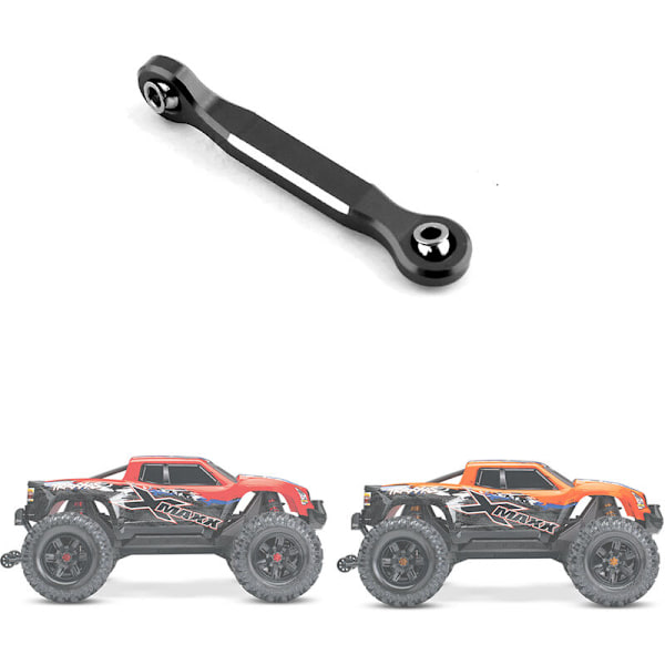 Alumiiniseos ohjausservo-ohjaustanko 1/5 Xmaxx 6S 8S RC Monster Truck -päivitysosille, musta
