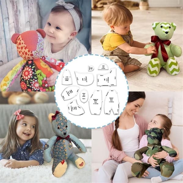 Sæt med 10 linealer til Memory Bear-model, egnet til 15 tommer