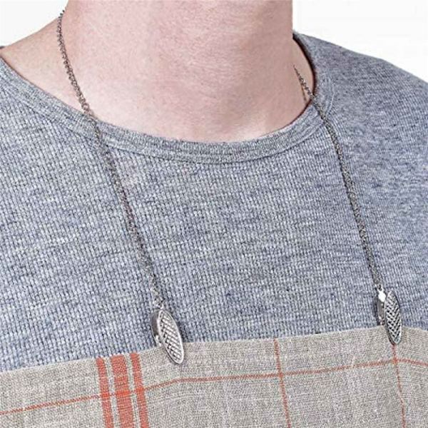10 st Set Servettkedja Servetthållare Flexibel Snodd Klämmor Halsband för Äldre Vuxna Barn