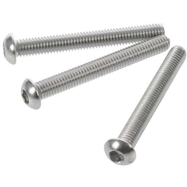 Rostfritt stål runt huvud skruv, sexkantsskruv typ: M6/6mm skruvstorlek: M6 X 50 mm Antal per förpackning: 10