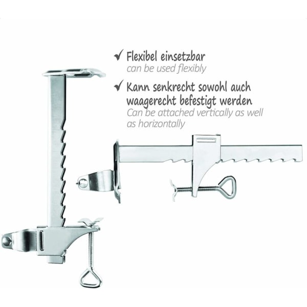 Parasolholder i galvaniseret stål - Balkonholder til parasoller - Parasolholder til altan (Ø 25-32mm - 1 stk)