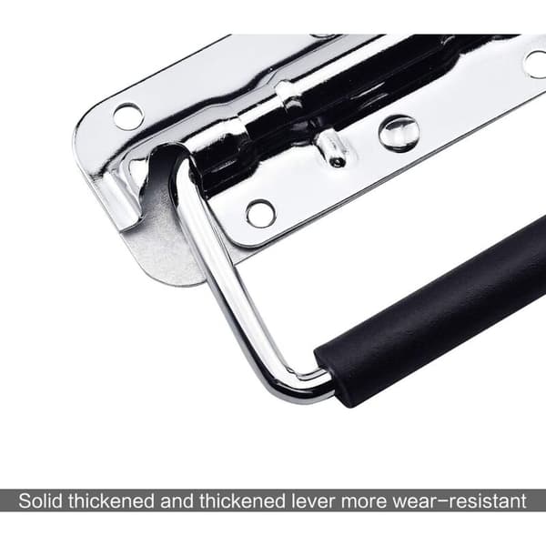 Kampagne, rustfrit stål foldbart checkout håndtag 110 x 41mm, sølv, 2 stk, AAFGVC