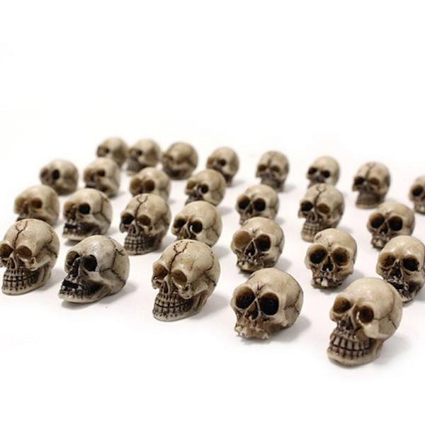 20 stk. simuleret kraniemodel moderne mini kranie DIY Halloween dekoration sjov model samling